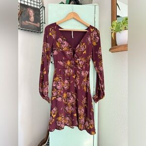 Free People Morning Light Printed Mini Dress, Size 2